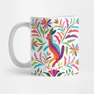 Mexican Otomí Hare / Colorful & happy art by Akbaly Mug